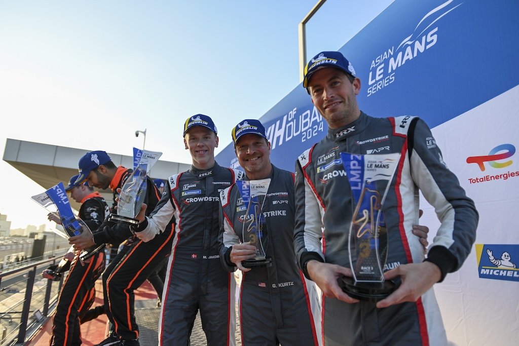 Malthe skinnede på vej mod Asian Le Mans-tredjeplads i Dubai.
(Foto: Algarve Pro Racing)